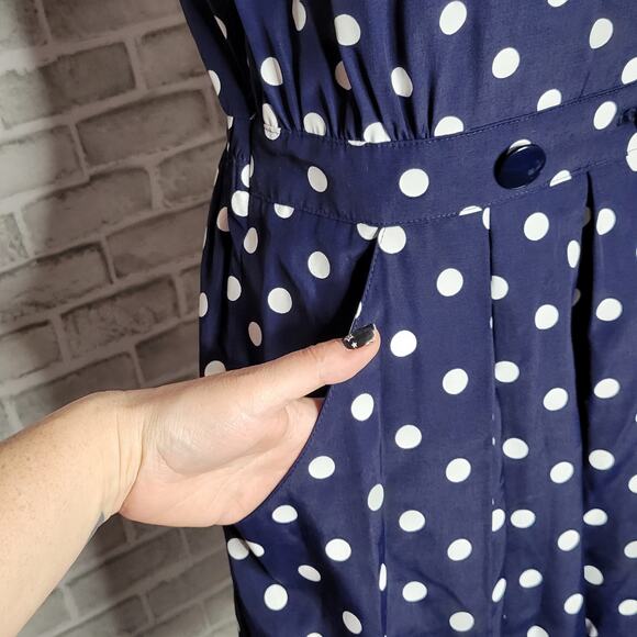 Vintage R.J. Stevens 80s Polka Dot Romper, size 10 - Picture 3 of 7